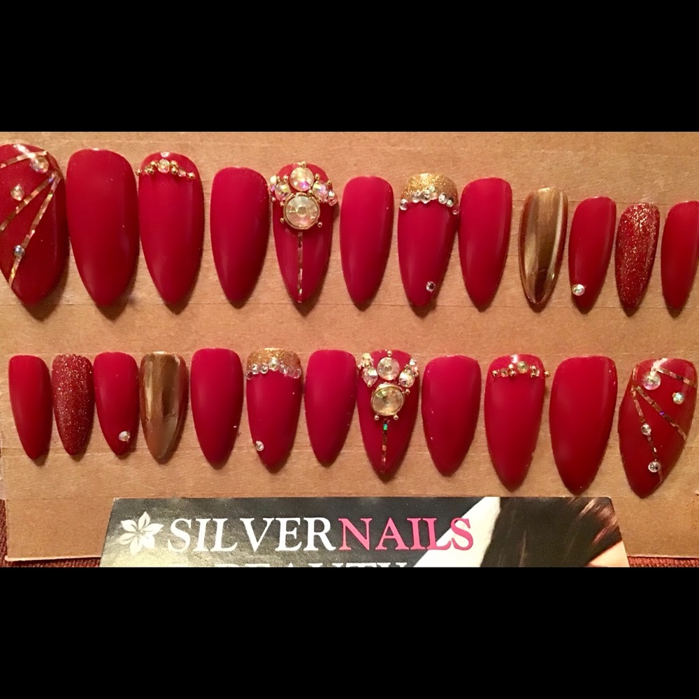 Red Stiletto nails